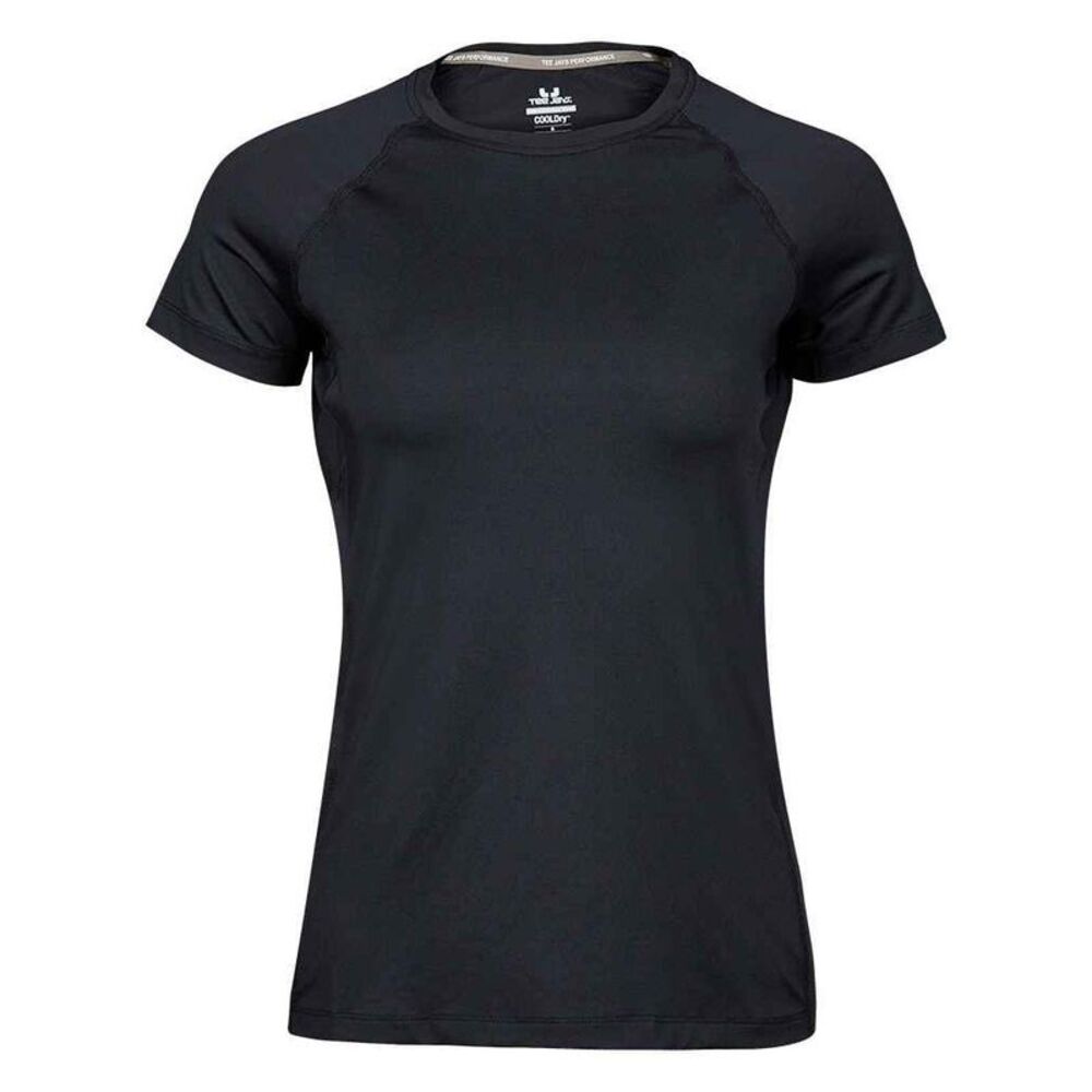 Tee Jays Womens/Ladies CoolDry Sporty T-Shirt / Black